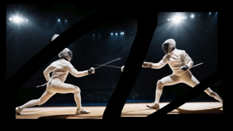 A fencing duel fragmented using freehand drawing on MOVINdow Multi Video Player's Fragment Mode. Each fragment continues playing independently while staying in sync. Footage of this real-time video fragmentation is featured in the brand film "Fragmented at Inception," now available on YouTube.