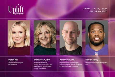 Kristen Bell, Adam Grant, Brené Brown, Pete Sohn, Derrick Henry and Nick Saban to Headline BetterUp’s Uplift 2026