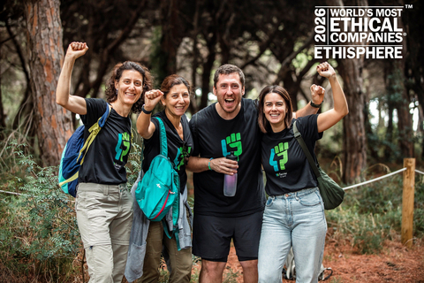 Ferrer team members participating in an outdoor volunteer activity, reflecting the company’s ongoing commitment to ethical practices and positive social impact as recognized by Ethisphere’s as one of the World’s Most Ethical Companies® 2026.