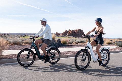 The Melody is Magnum's most refined e-bike yet and one of the lowest step-throughs on the market. A stem-integrated color display, torque-to-cadence switching on the fly, and a UL-certified battery that disappears into a color-matched frame make this bike as elegant as it is capable. A commuter that blends performance, style, reliability, and rides as beautifully as it looks.