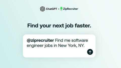 ZipRecruiter launches ChatGPT app for AI-powered job discovery. Job seekers can now explore relevant opportunities directly inside of ChatGPT.