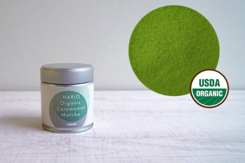 HARIO Organic Ceremonial Matcha is made from premium Japanese green tea leaves and is USDA Organic certified. (Credit: HARIO©）