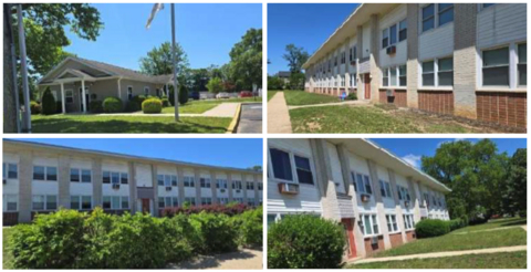 original A multi-image view of Vineland Gardens, featuring the property’s residential buildings and site conditions ahead of a comprehensive rehabilitation, providing a look at the existing community.