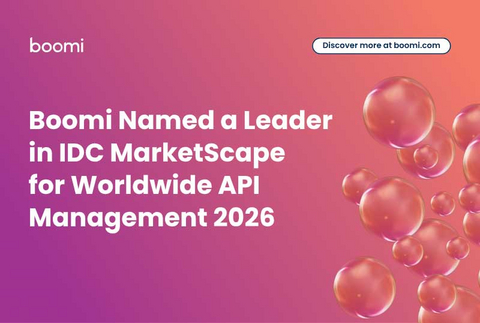 original Boomi獲評IDC MarketScape 2026年全球API管理領導者