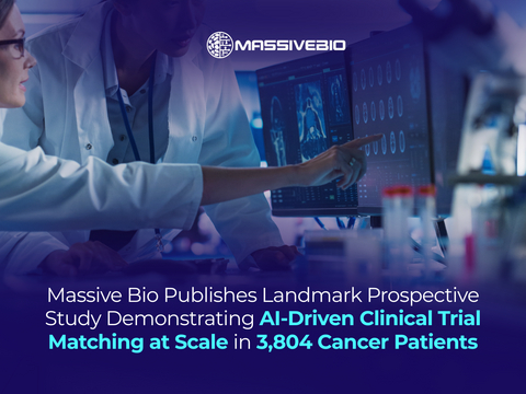 original Massive Bio publishes landmark prospective study demonstrating AI-driven clinical trial matching at scale in 3,804 cancer patients.