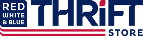 Red White & Blue Thrift Store Logo