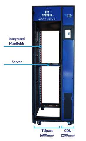 IR150 depicted with labels detail IT and cooling space.