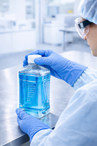 PETG PharmaTainer™ bottles and carboys—RNase/DNase-free, ultra-clean, ready-to-use containers for bioprocessing applications.