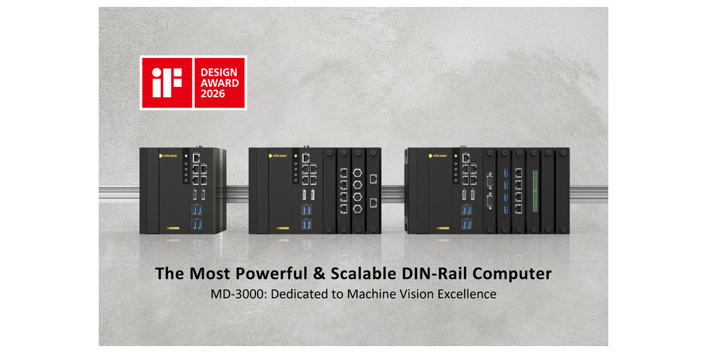Cincoze DIN-Rail Embedded Computer Wins 2026 iF Design Award