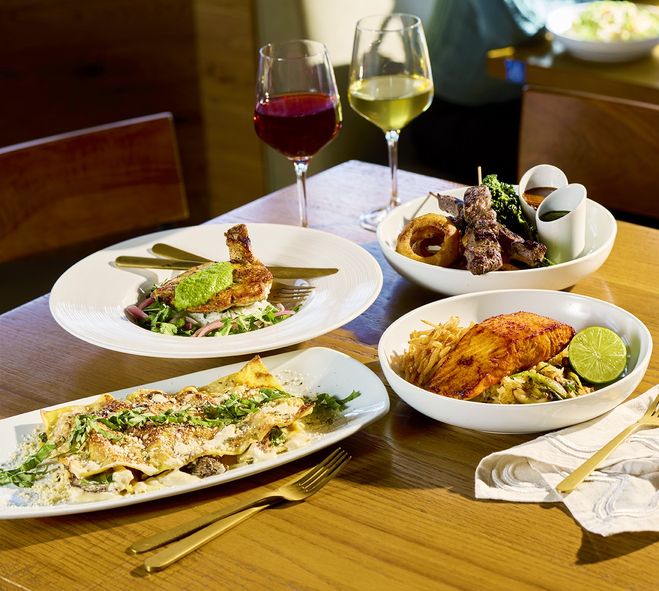 California Pizza Kitchen Adds Short Rib Lasagna, Filet Skewers, and More for a Limited Time