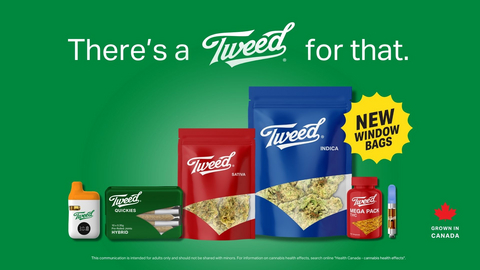 The Tweed summer campaign launches over the Victoria Day long weekend, the traditional kickoff to the Canadian summer, spotlighting Tweed’s updated portfolio, including three new flower strains and the popular Quickies pre-rolls.