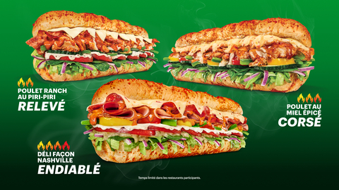Subwayᴹᴰ Canada met le piquant à l’honneur avec son menu Chaud comme tu veux et son nouveau pain au piment ghost.