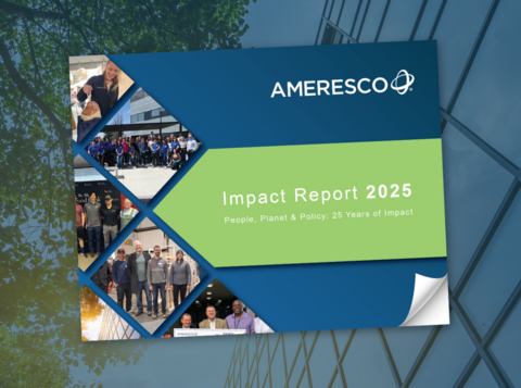 original The Ameresco 2025 Impact Report highlights performance and progress across three impact pillars – People, Planet, and Policy – underpinned by a quarter century of delivering solutions that reduce energy costs, strengthen resilience, and create lasting value.