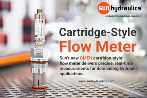 Sun Hydraulics is launching the innovative QMEH cartridge-style flow meter.