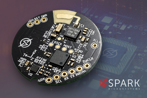 original SPARK Microsystems' multi-award-winning SR1120 LE-UWB™ wireless transceiver