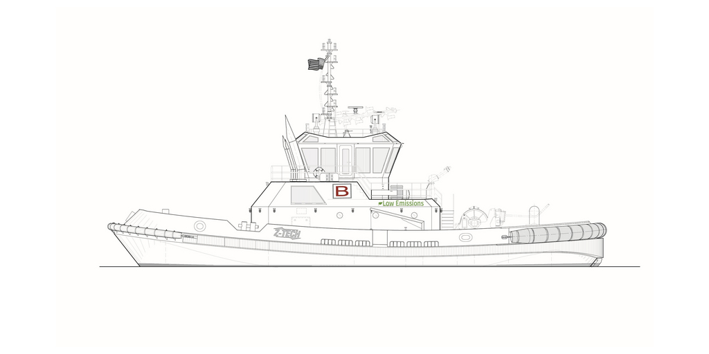 Bay Towing Announces Contract with Sterling Shipyard to Build a High-Performance Robert Allan Ltd. Designed Tug 1 Profile Z Tech 30 80 General Arrangement