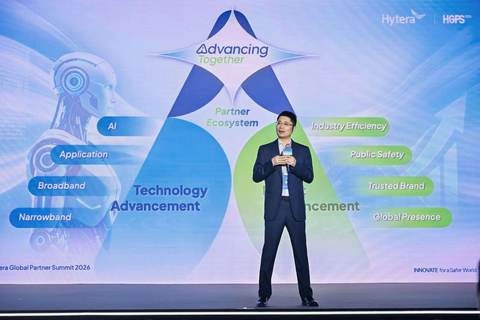 original Yelin Jiang, CEO of Hytera Group, delivering the keynote speech at HGPS 2026 in Shanghai.