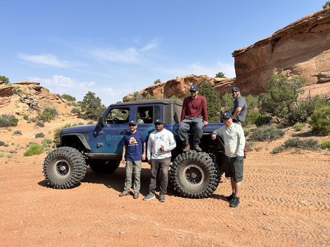 original Rivers of Recovery team on Jeep adventure with Stryten Energy.