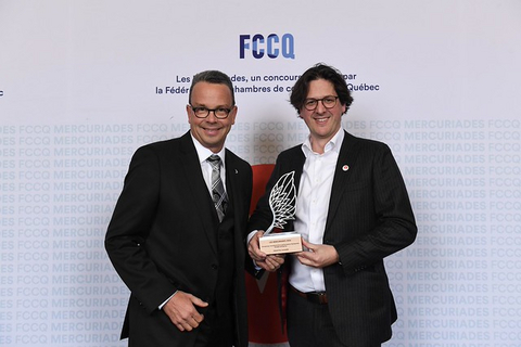 original Martin Lauzière, General Manager, Beverages Canada, accepted the Mercure award in the High-Performance Manufacturing Company category on behalf of Lassonde Industries Inc. at the Mercuriades gala, which was held on May 11, 2026. (Photo: FCCQ)