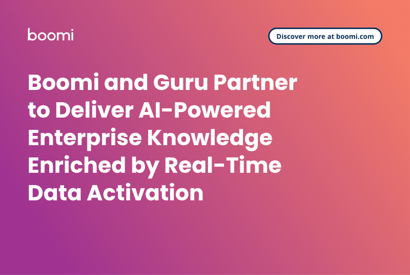 Boomi Integrates Guru for Real-Time AI Enterprise Knowledge