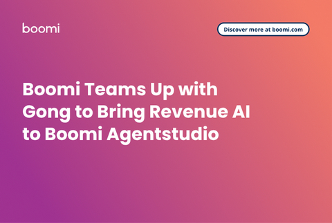 original Boomi Teams Up with Gong to Bring Revenue AI to Boomi Agentstudio