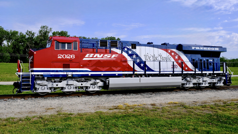 original BNSF's specially painted locomotives honor America's 250th birthday. Three historic locomotives carrying the numbers 250, 1776 and 2026 will travel the Class I railroad's 32,500-mile rail network for special events, while joining the rest of the BNSF fleet to deliver the nation’s freight.