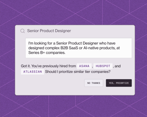 original Recruiters communicate with Juicebox Agents using natural language, and refine their search as they go.