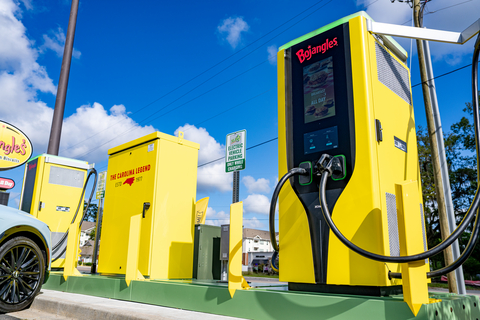 original Two new electric vehicle chargers at Bojangles in Savannah, Ga.