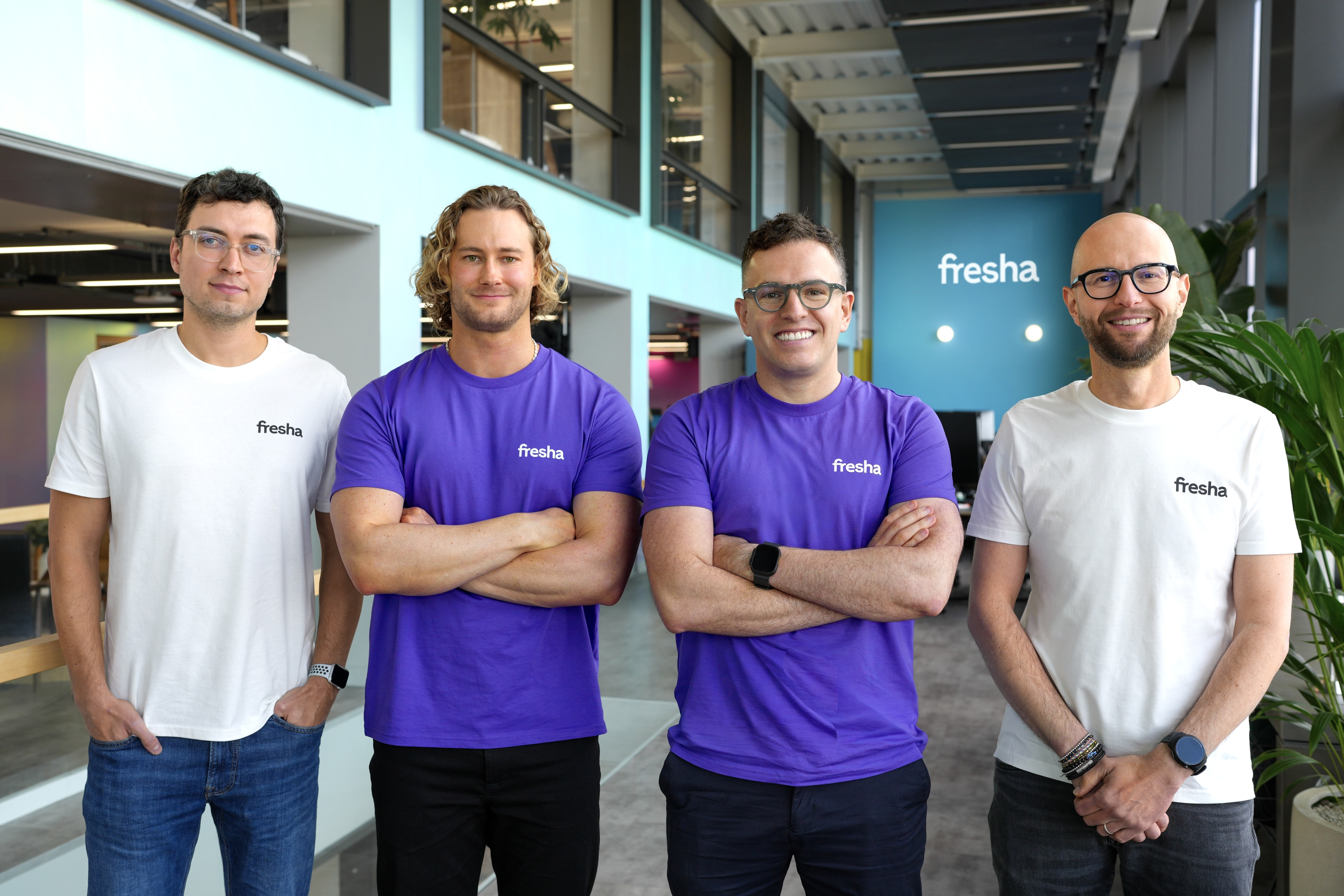 From left to right: Marcin Dąbrowski (Deputy Chief Product Officer); Nick Miller (Co-Founder and Chief Product Officer); William Zeqiri (Founder and CEO); and Paweł Iwanów, (Chief Payments Officer).