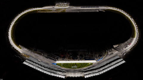 original Daytona International Speedway rendering with new LED lighting solutions from Musco.