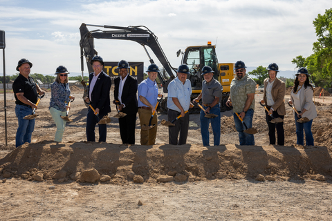 original FHLB Dallas Vice President, Community Marketing and Outreach Manager Bruce Hatton (fourth from left) joined local leadership to break ground on Plaza Luna Lofts, a development in Los Lunas, New Mexico, that will create 57 affordable apartment homes with support from a $1.4 million Affordable Housing Program grant.