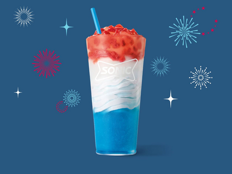 original Summer Arrives at SONIC with the Return of the Red, White & Blue Slush Float and Debut of New Tropical Menu