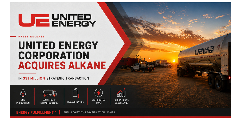 United Energy Corporation (OTC: UNRG) Acquires Alkane in $31 Million Strategic Transaction 1 Unrgcorp.com