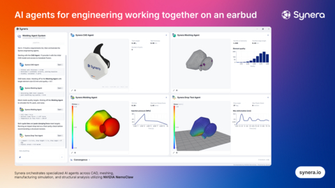 Synera orchestrates specialized AI agents across CAD, meshing, manufacturing simulation, and structural analysis utilizing NVIDIA NemoClaw.