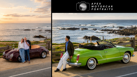 Apex Motorcar Portraits captures automotive excellence on a protected stretch of the Pacific coast through a distinctly local, female-led lens — transforming Monterey Car Week moments into lasting works of art. Credit: Alex Sczudlo / Apex Motorcar Portraits