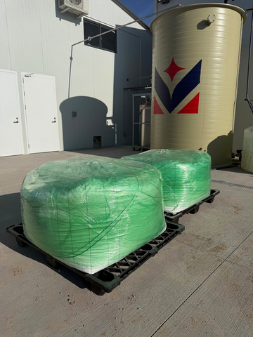 original Lithium carbonate product prepared for shipment from LibertyStream’s Lithium Carbonate Operating Facility at Select Water Solutions’ Howard County, Texas site.
