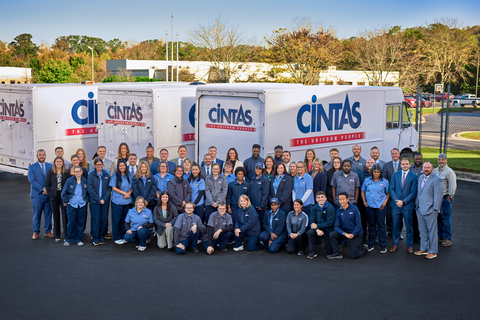original Cintas climbs 15 spots in the Fortune 500 rankings.