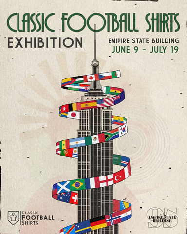 original Empire State Building Observation Deck Celebrates Soccer with World’s Most Iconic Soccer Jersey Exhibit, Custom ESB Jerseys, Player Visits, Lightings, and More
