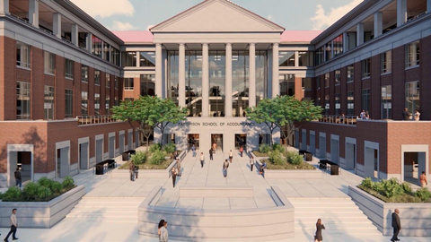 original Rendering of Jones Hall at the University of Mississippi (Ole Miss) (Source: University of Mississippi Foundation)