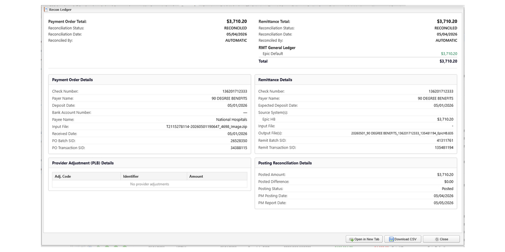 MediStreams Reconciliation Ledger1