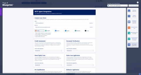 original This screenshot shows how every application built on Pega is now a Model Context Protocol (MCP) server—enabling your predictable Pega workflows to be used in your AI agent of choice.