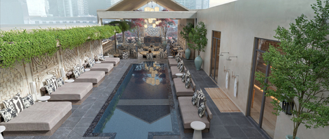 original Rooftop Pool, Cold Plunge, Sauna, and Bar