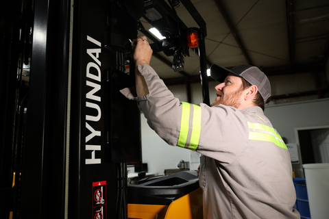 original HiVision® powered by OmniPro® being installed in a Hyundai lift