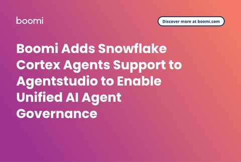 original Boomi Adds Snowflake Cortex Agents Support to Agentstudio to Enable Unified AI Agent Governance