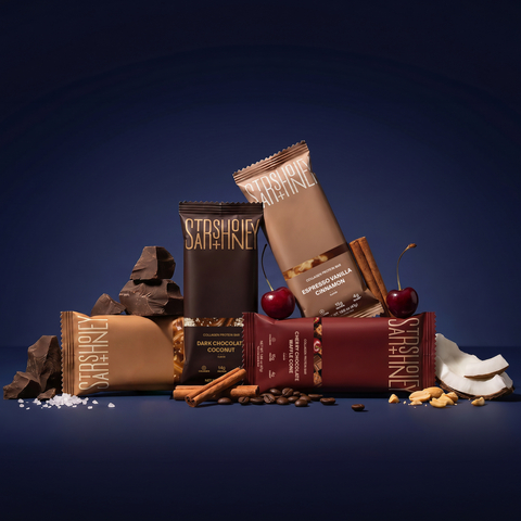 original Stars + Honey has 18 chef-inspired, delicious flavors including Cherry Chocolate Waffle Cone, Espresso Vanilla Cinnamon, Dark Chocolate Coconut, and Cacao Salt Caramel Peanut.