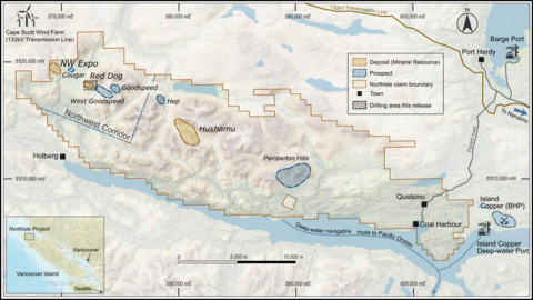 original Figure 1: North Island Project Showing Location of Deposits and Prospects