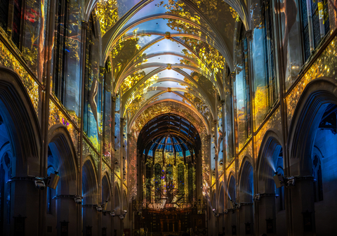 original CELESTIA is a seated, immersive arts experience that will make its world debut in Denver on today, Thursday, June 11 at the incredible Saint John’s Cathedral in Capitol Hill and will continue through summer 2026.