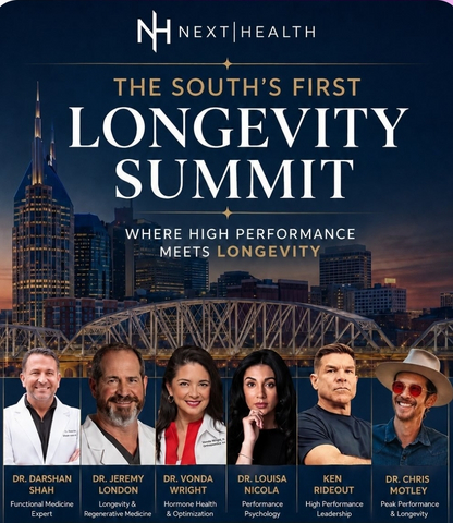 original Next Health will host the inaugural Next Health Longevity Summit on September 12, 2026, at The Conrad Nashville, bringing together leading experts in longevity, preventative medicine, performance, and wellness for the South’s first premier longevity summit.
