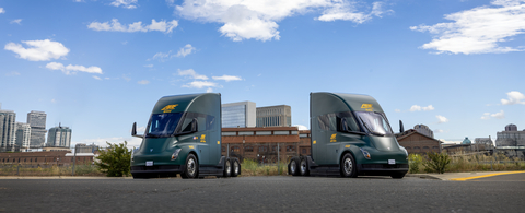 original ABF Freight announces the purchase of two Class 8 Tesla Semi electric trucks.