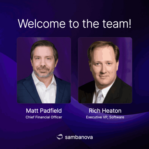 original "In a market that moves this fast, you need leaders who are wired for scale, speed, and ambition. Matt and Rich bring exactly that. We're building something rare at SambaNova — the leading premium inference chip, accelerating customer demand, and momentum that's only growing. Welcome to the team," said Rodrigo Liang, co-founder and CEO of SambaNova.